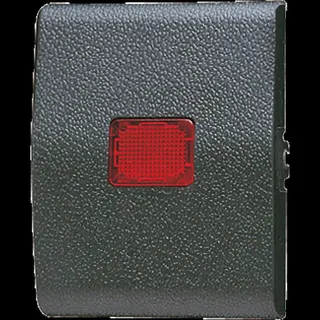 Jung Wippe mit Lichtaustrittsfenster 1fach mit Kalotte, rote Kalotte, Thermoplast, WG 800, anthrazit 800KO
