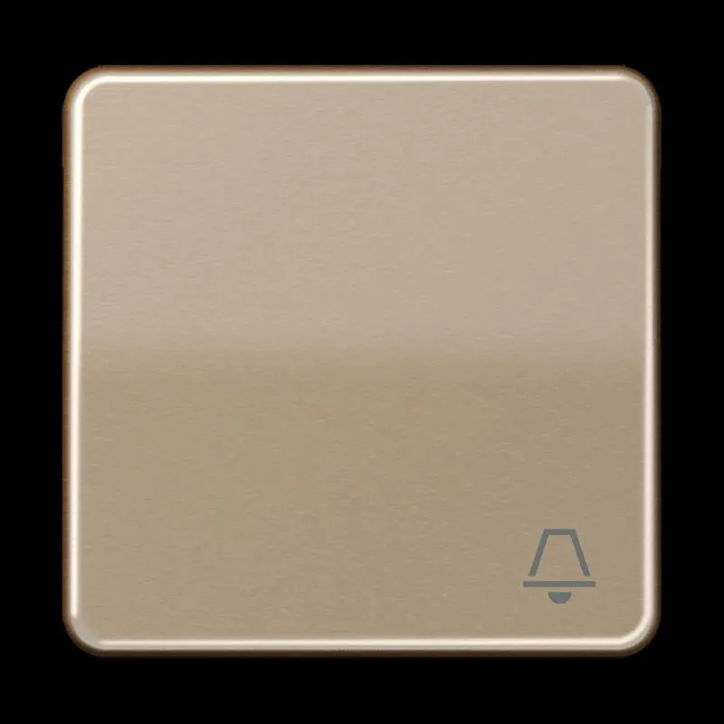 Jung Wippe 1fach, Symbol Klingel, Aluminium eloxiert, Serie CD, gold-bronze CD590KGB