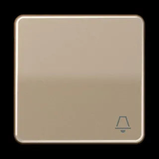 Jung Wippe 1fach, Symbol Klingel, Aluminium eloxiert, Serie CD, gold-bronze CD590KGB