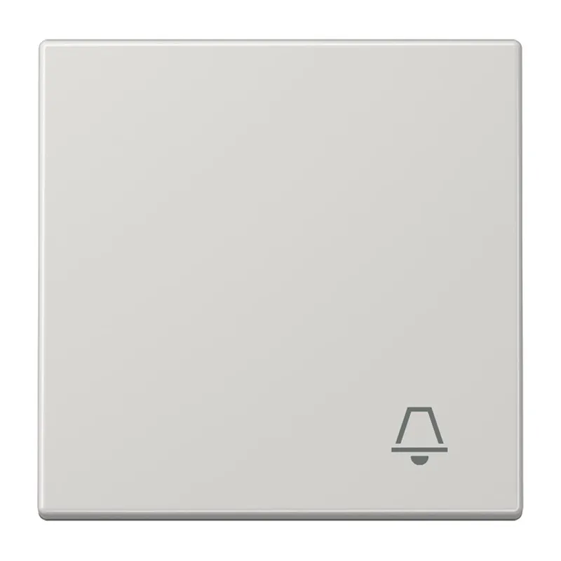 Jung Wippe 1fach, Symbol Klingel, Duroplast, Serie LS, lichtgrau LS990KLG