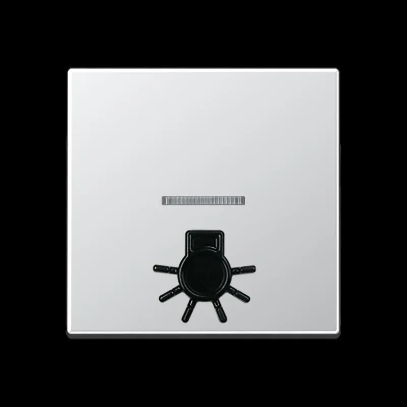 Jung Wippe 1fach mit Lichtleiter, mit abtastbarem Symbol Licht, Serie A, aluminium A590L1KOAL