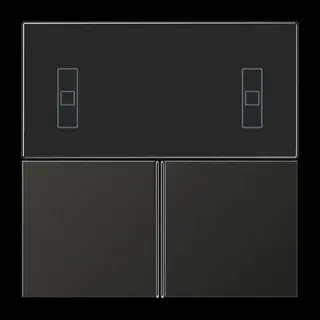 Jung Tastensatz 3fach, F40 Raumcontroller, Serie LS, anthrazit (lackiertes Aluminium) AL4093TSAAN