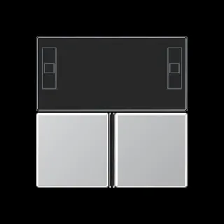 Jung Tastensatz 3fach, F40 Raumcontroller, Serie A, aluminium A4093TSAAL