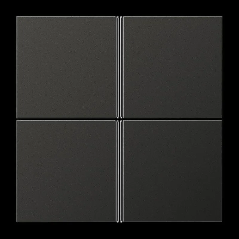 Jung Tastensatz 4fach, F40, Serie LS, anthrazit (lackiertes Aluminium) AL2404TSAAN