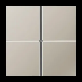 Jung Tastensatz 4fach, F40, Serie LS, Edelstahl ES2404TSA
