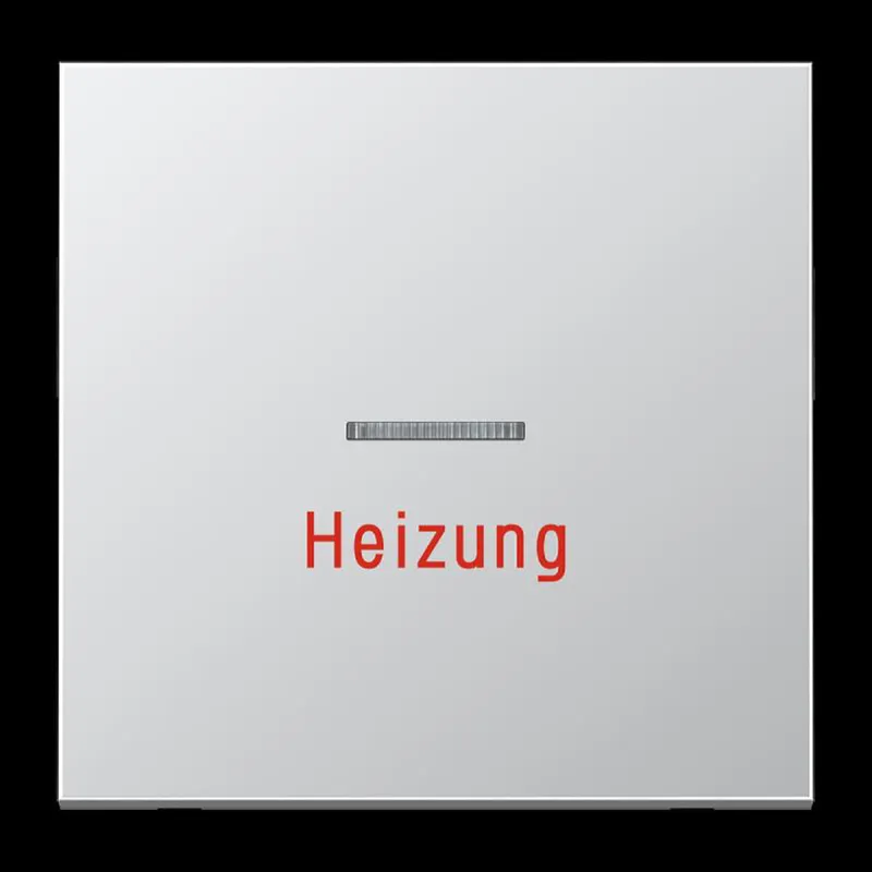 Jung Wippe 1fach mit Lichtleiter, Heizung, Serie LS, Aluminium AL2990H