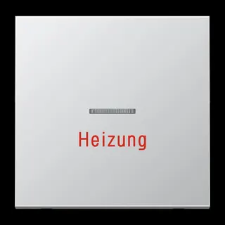 Jung Wippe 1fach mit Lichtleiter, Heizung, Serie LS, Aluminium AL2990H