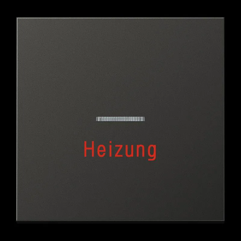Jung Wippe 1fach mit Lichtleiter, Heizung, Aluminium lackiert, Serie LS, anthrazit (lackiertes Aluminium) AL2990HAN