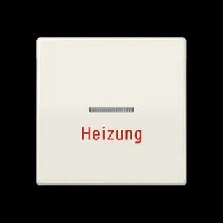 Jung Wippe 1fach mit Kalotte, Heizung, Thermoplast, Serie AS, weiß AS591HBF