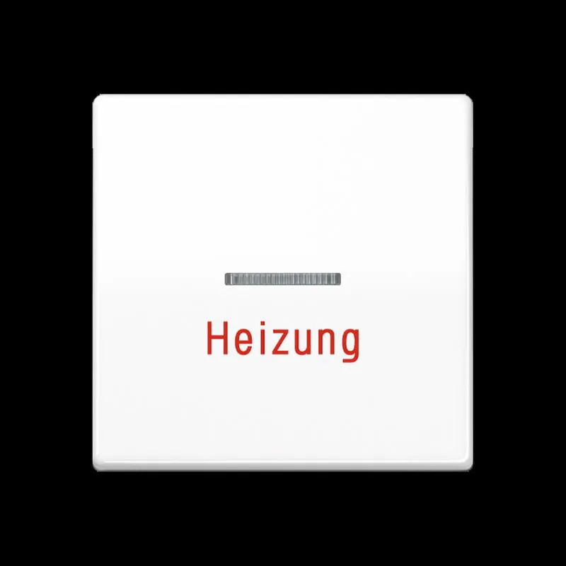 Jung Wippe 1fach mit Kalotte, Heizung, Thermoplast, Serie AS, alpinweiß AS591HBFWW