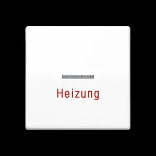 Jung Wippe 1fach mit Kalotte, Heizung, Thermoplast, Serie AS, alpinweiß AS591HBFWW