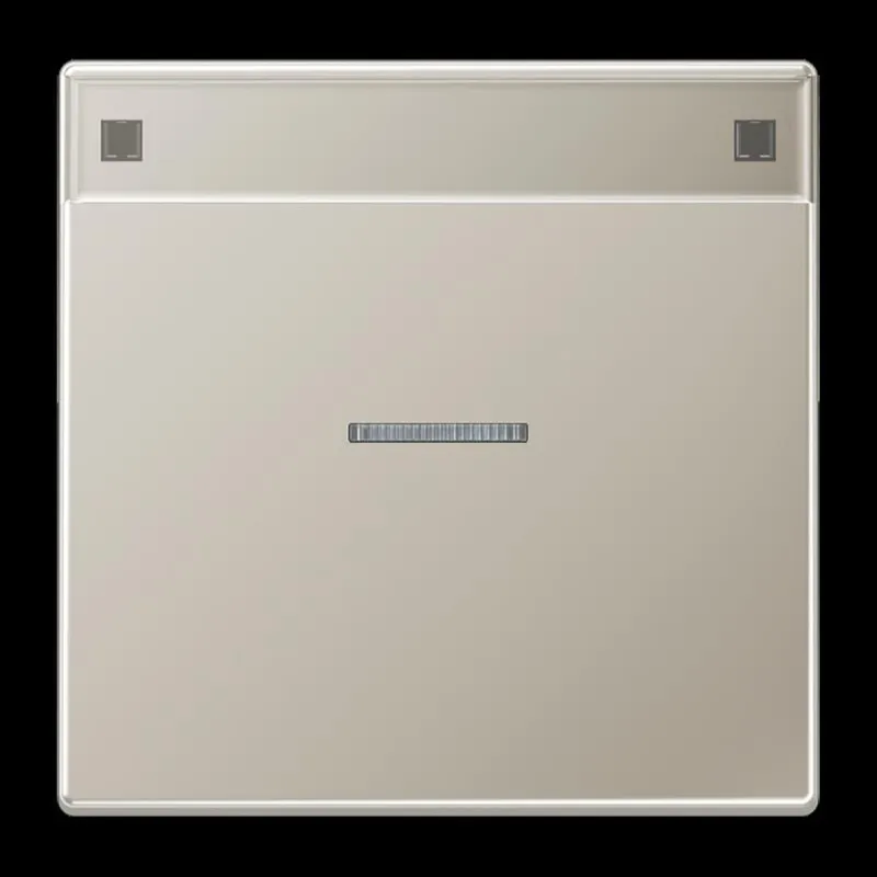 Jung Wippe 1fach mit Lichtleiter, mit Schriftfeld, Serie LS, Edelstahl ES2990NAKO5