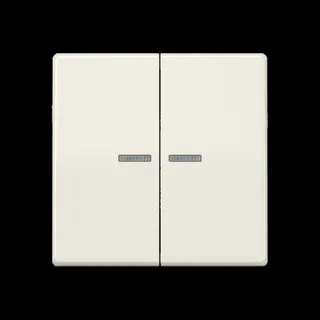 Jung Wippe 2fach mit Lichtleiter, Thermoplast, Serie AS, weiß AS591-5KO5BF