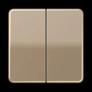Jung Wippe 2fach, Aluminium eloxiert, Serie CD, gold-bronze CD595GB