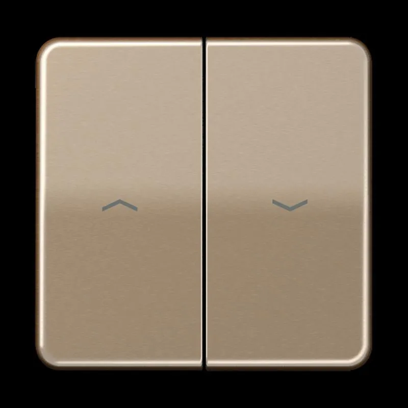 Jung Wippe 2fach, mit Pfeilsymbolen, Aluminium eloxiert, Serie CD, gold-bronze CD595PGB