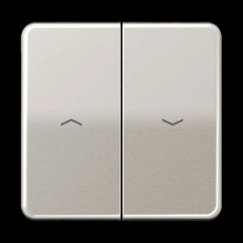 Jung Wippe 2fach, mit Pfeilsymbolen, Aluminium eloxiert, Serie CD, platin CD595PPT