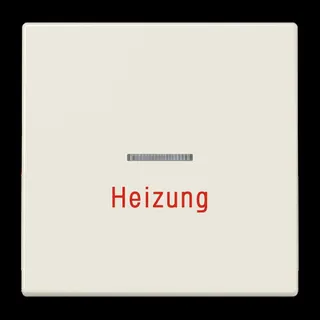 Jung Wippe 1fach mit Lichtleiter, Heizung, Duroplast, Serie LS, weiß LS990H