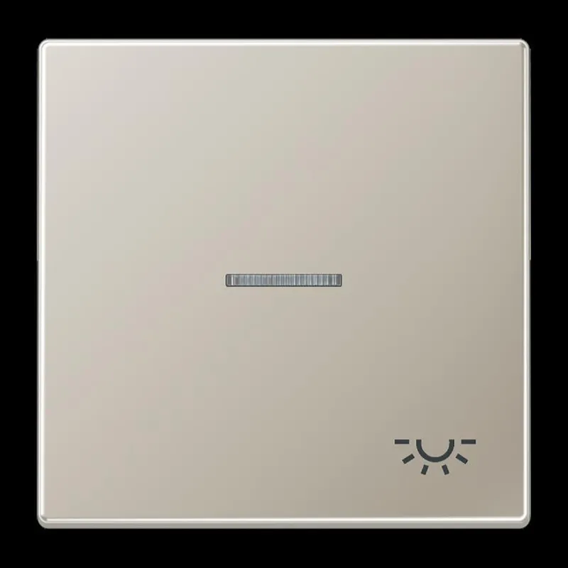 Jung Wippe 1fach mit Lichtleiter, Symbol Licht, Serie LS, Edelstahl ES2990KO5L