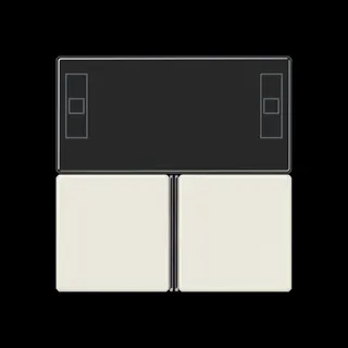 Jung Tastensatz 3fach, F40 Raumcontroller, Serie AS, weiß A4093TSA