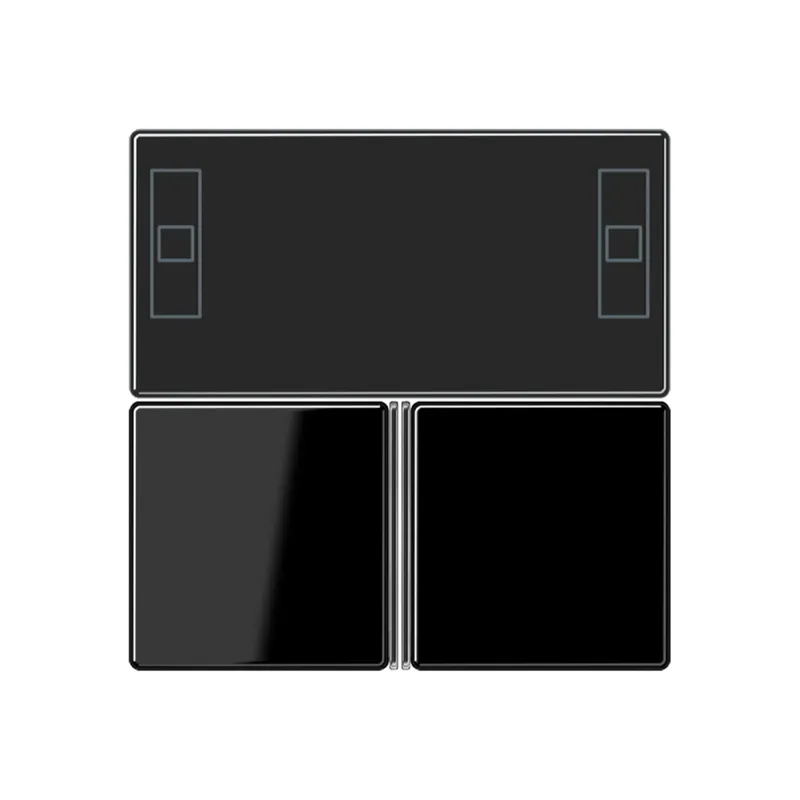 Jung Tastensatz 3fach, F40 Raumcontroller, Serie A, schwarz A4093TSASW