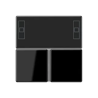 Jung Tastensatz 3fach, F40 Raumcontroller, Serie A, schwarz A4093TSASW