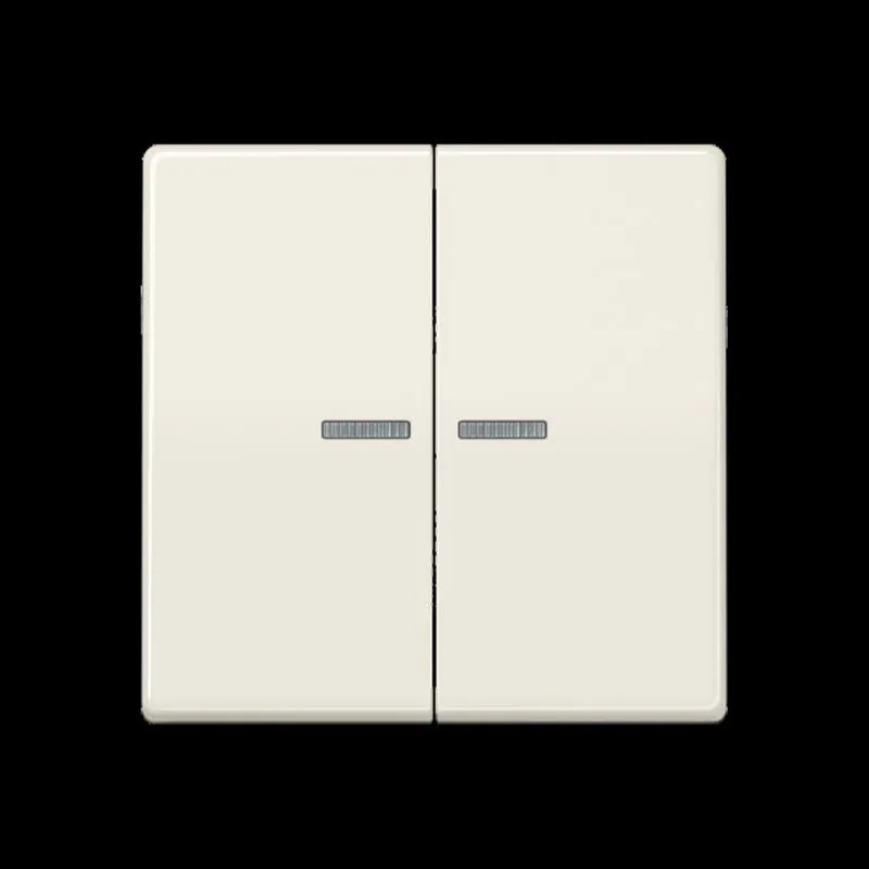 Jung Wippe 2fach mit Lichtleiter, Duroplast, Serie AS, weiß AS591-5KO5