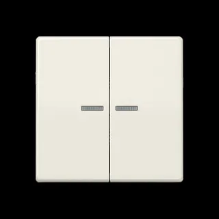 Jung Wippe 2fach mit Lichtleiter, Duroplast, Serie AS, weiß AS591-5KO5