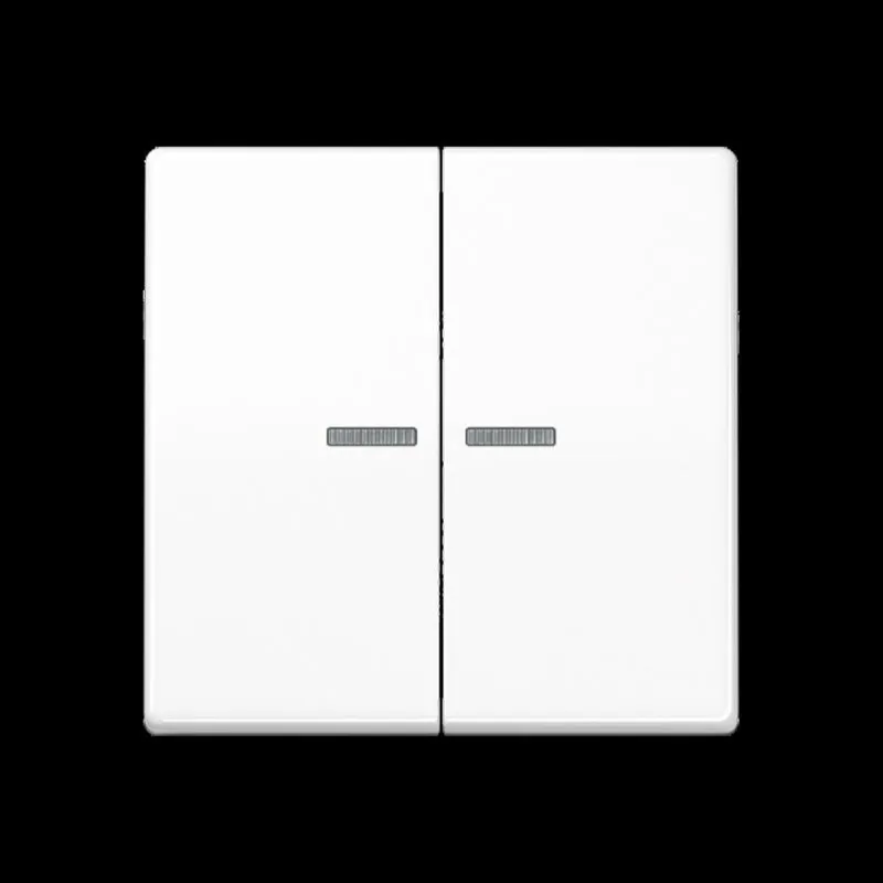 Jung Wippe 2fach mit Lichtleiter, Duroplast, Serie AS, alpinweiß AS591-5KO5WW