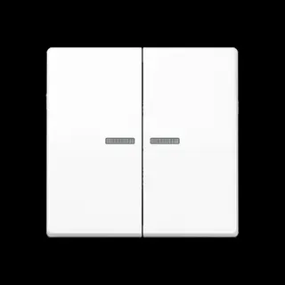 Jung Wippe 2fach mit Lichtleiter, Duroplast, Serie AS, alpinweiß AS591-5KO5WW