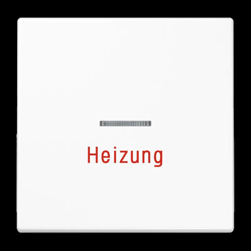Jung Wippe 1fach mit Lichtleiter, Heizung, Duroplast, Serie LS, alpinweiß LS990HWW