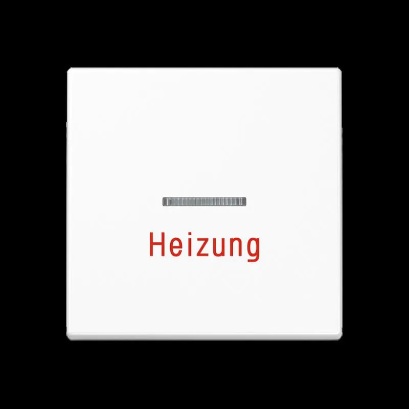 Jung Wippe 1fach mit Lichtleiter, Heizung, Duroplast, Serie A, alpinweiß A590HWW