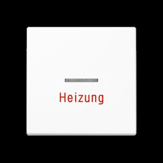 Jung Wippe 1fach mit Lichtleiter, Heizung, Duroplast, Serie A, alpinweiß A590HWW
