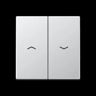 Jung Wippe 2fach, mit Pfeilsymbolen, Serie A, aluminium A595PAL