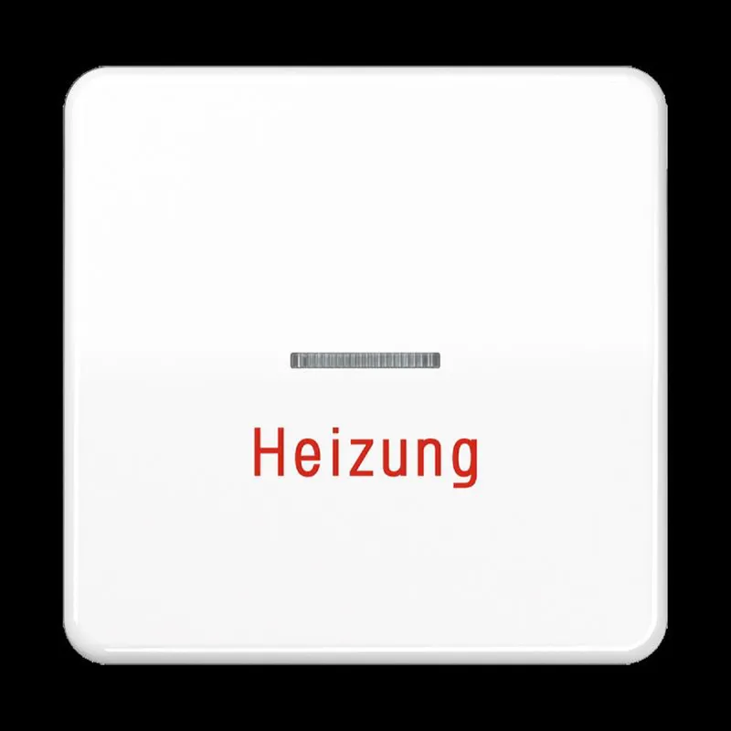 Jung Wippe 1fach mit Lichtleiter, Heizung, Duroplast, Serie CD, alpinweiß CD590HWW