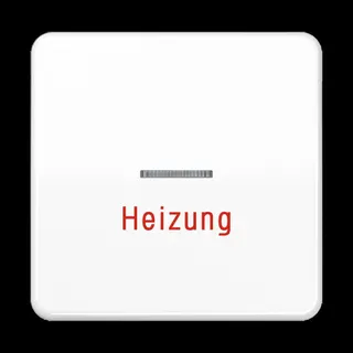Jung Wippe 1fach mit Lichtleiter, Heizung, Duroplast, Serie CD, alpinweiß CD590HWW