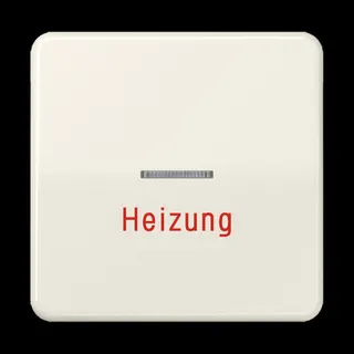 Jung Wippe 1fach mit Lichtleiter, Heizung, Duroplast, Serie CD, weiß CD590H