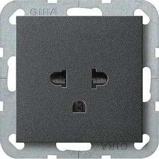 Gira Steckdose 284028 EURO-US System 55 anthrazit