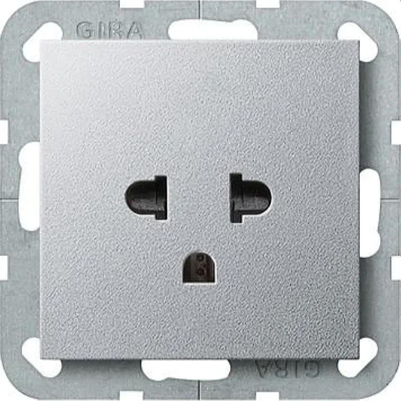 Gira Steckdose 284026 EURO-US System 55 Farbe Alu