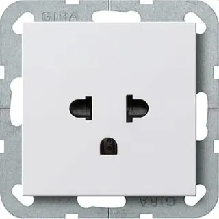Gira Steckdose 284027 EURO-US System 55 reinweiss matt