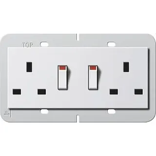 Gira Doppelsteckdose 278303 BS 13A KS System 55 BS 80 rw