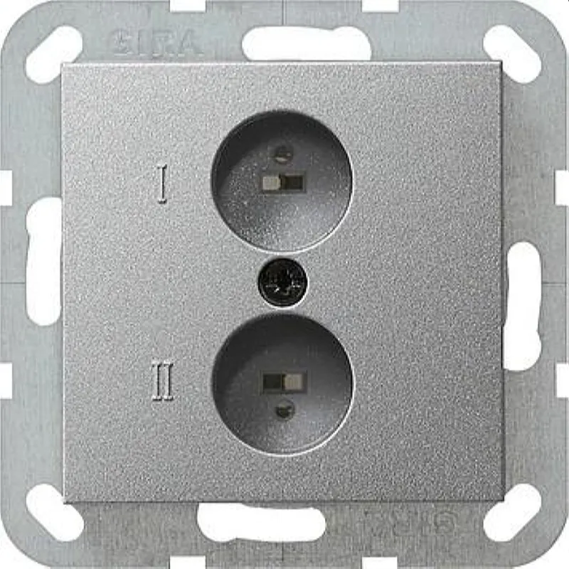 Gira Lautsprechersteckdose 040226 System 55 Farbe Alu