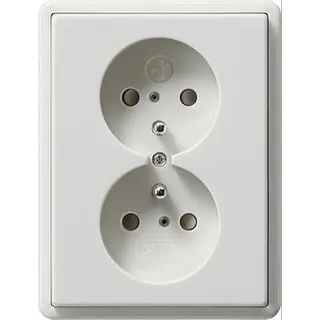 Gira Doppelsteckdose 079503 Erdstift KS Standard 55 reinweiss