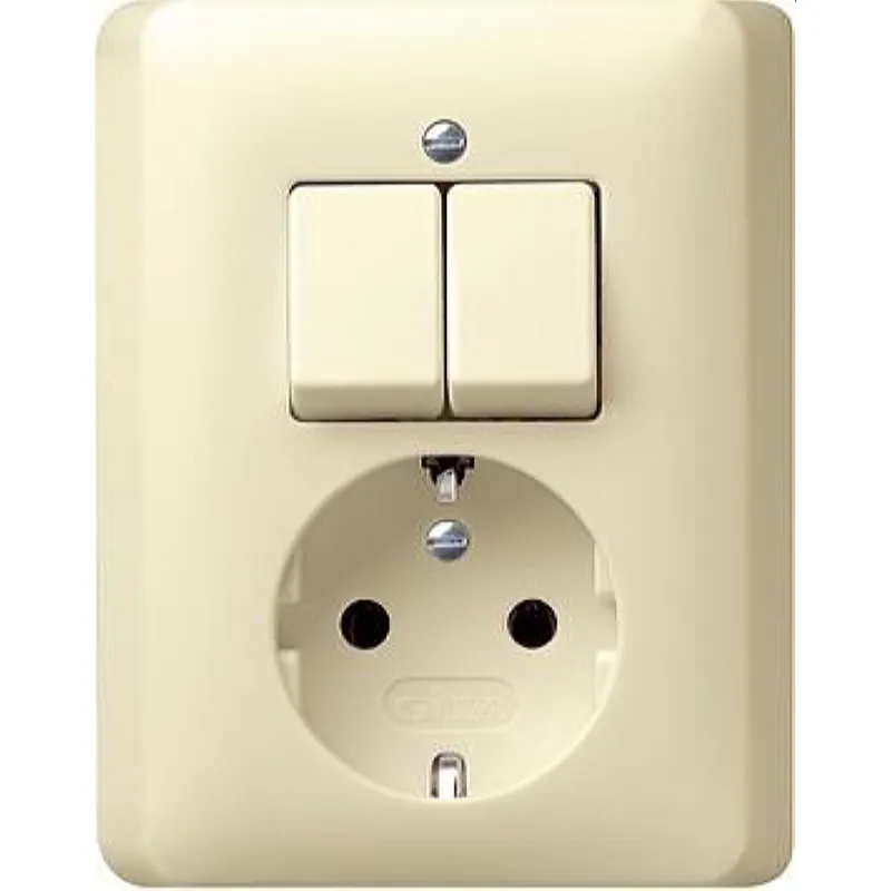 Gira Kombination 017501 Serien + SCHUKO Standard 55 cw