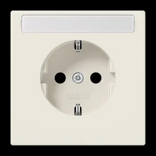Jung SCHUKO Steckdose, 16 A 250 V ~, mit Schriftfeld, SAFETY+, Duroplast, Serie LS, weiß LS1520KINA