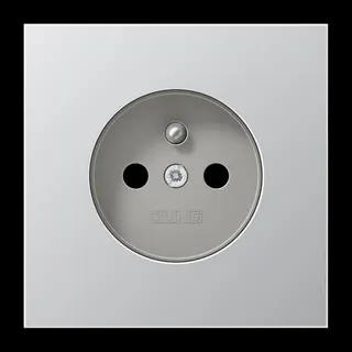 Jung Steckdose, französisch/belgisches System, 16 A 250 V ~, Schraubklemmen, ohne Krallen, SAFETY+, Serie LS, Alumi AL1521FKI