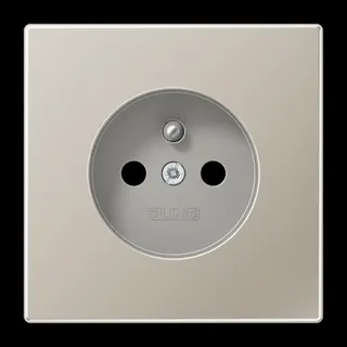 Jung Steckdose, französisch/belgisches System, 16 A 250 V ~, Schraubklemmen, ohne Krallen, SAFETY+, Serie LS, Edels ES1521FKI