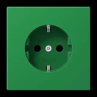 Jung SCHUKO Steckdose, 16 A 250 V ~, Thermoplast, Serie LS, grün (für SV) LS1520BFGN