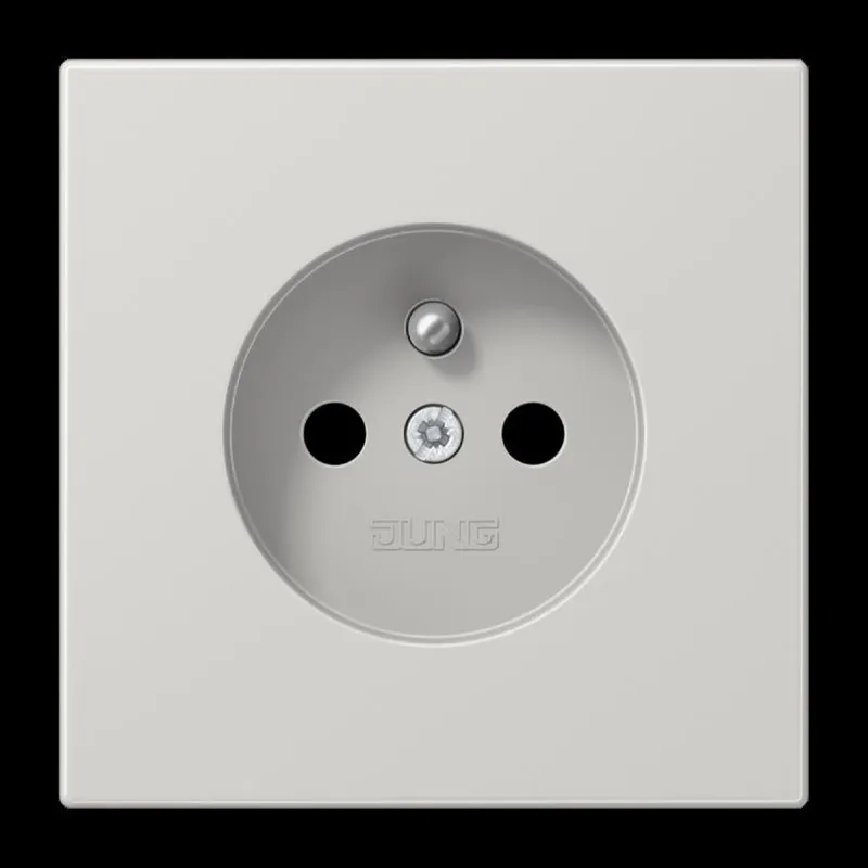 Jung Steckdose, französisch/belgisches System, 16 A 250 V ~, ohne Krallen, SAFETY+, Duroplast, Serie LS, lichtgrau LS1520FKILG