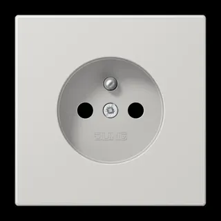 Jung Steckdose, französisch/belgisches System, 16 A 250 V ~, ohne Krallen, SAFETY+, Duroplast, Serie LS, lichtgrau LS1520FKILG