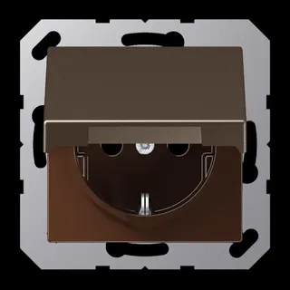 Jung SCHUKO Steckdose, 16 A 250 V ~, Serie A, mokka A1520BFKIKLMO